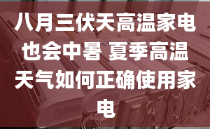 八月三伏天高溫家電也會中暑 夏季高溫天氣如何正確使用家電