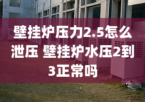 壁掛爐壓力2.5怎么泄壓 壁掛爐水壓2到3正常嗎