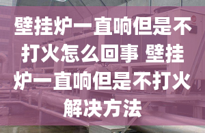 壁掛爐一直響但是不打火怎么回事 壁掛爐一直響但是不打火解決方法