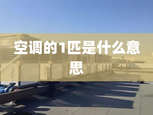 空調(diào)的1匹是什么意思