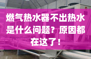 燃?xì)鉄崴鞑怀鰺崴鞘裁磫?wèn)題？原因都在這了！