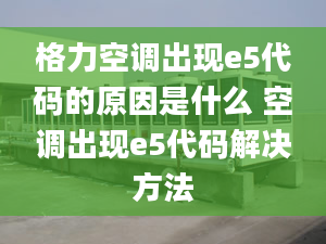 格力空調(diào)出現(xiàn)e5代碼的原因是什么 空調(diào)出現(xiàn)e5代碼解決方法