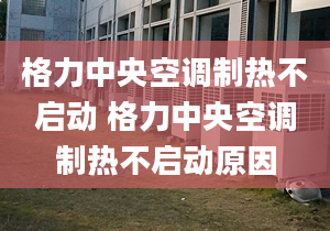 格力中央空調(diào)制熱不啟動 格力中央空調(diào)制熱不啟動原因