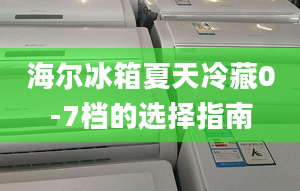 海爾冰箱夏天冷藏0-7檔的選擇指南