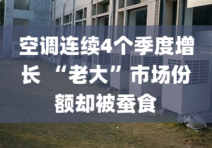 空調(diào)連續(xù)4個(gè)季度增長 “老大”市場份額卻被蠶食